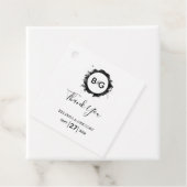 Simple Black White Weddenschap Gift Bedankjes Labels (In situ)