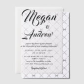 Simple Black & White wedding  Overlay Vellum Invit Uitnodigingen (Offset (Uitnodiging))