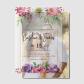 Simple Black & White wedding  Overlay Vellum Invit Vellum Uitnodigingen (Offset (Koppel))