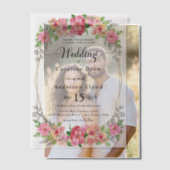 Simple Black & White wedding  Overlay Vellum Uitnodigingen (Offset (Koppel))