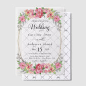Simple Black & White wedding  Overlay Vellum Uitnodigingen (Offset (Uitnodiging))