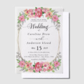 Simple Black & White wedding  Overlay Vellum Uitnodigingen (Offset)
