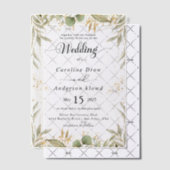 Simple Black & White wedding  Overlay Vellum Uitnodigingen (Offset (Uitnodiging))