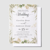 Simple Black & White wedding  Overlay Vellum Uitnodigingen (Offset)