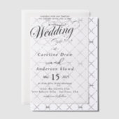 Simple Black & White wedding  Overlay Vellum Uitnodigingen (Offset (Uitnodiging))