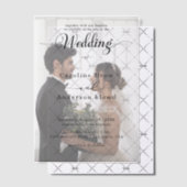 Simple Black & White wedding  Overlay Vellum Uitnodigingen (Offset (Uitnodiging))