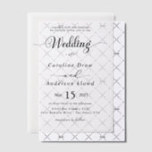 Simple Black & White wedding  Overlay Vellum Uitnodigingen (Offset (Uitnodiging))