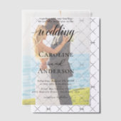 Simple Black & White wedding  Overlay Vellum Uitnodigingen (Offset (Uitnodiging))