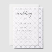 Simple Black & White wedding Vellum Overlay Uitnodigingen (Offset (Uitnodiging))