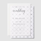 Simple Black & White wedding Vellum Overlay Vellum Uitnodigingen (Offset (Uitnodiging))