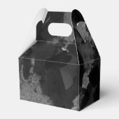 Simple Black White Wedding Waterverf Bedankdoosjes (Achterkant)