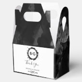 Simple Black White Wedding Waterverf Bedankdoosjes (Geopend)