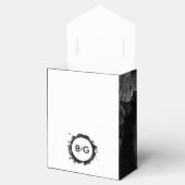 Simple Black White Wedding Waterverf Bedankdoosjes (Geopend)