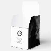 Simple Black White Wedding Waterverf Bedankdoosjes (Geopend)