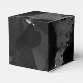 Simple Black White Wedding Waterverf Bedankdoosjes (Achterkant)