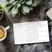 Simple Black White Weekly Habit Tracker Post-it® Notes