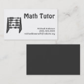  Simple Black White-Wiskunde-testmediator Visitekaartje (Voorkant / Achterkant)