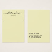 Simple Black Yellow Script Ketting Display Kaart (Voorkant /achterkant)