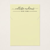 Simple Black Yellow Script Ketting Display Kaart (Voorkant)