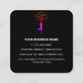 Simple Black Yoga Instructor Visitekaartje (Achterkant)