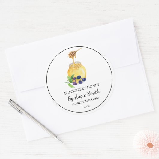 Simple Blackberry Infused Honey Label (Envelop)