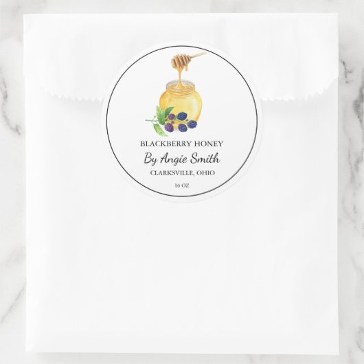 Simple Blackberry Infused Honey Label (Tas)