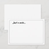 Simple Blank Just a Note Notitiekaartje (Voorkant / Achterkant)