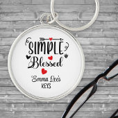Simple Blessed Christian Saying Custom Sleutelhanger