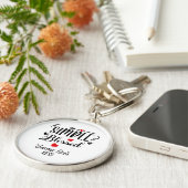 Simple Blessed Christian Saying Custom Sleutelhanger (Zijkant)