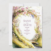 Simple Bloom Wildflower Wedding Save The Date (Voorkant)