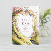 Simple Bloom Wildflower Wedding Save The Date (Staand voorkant)