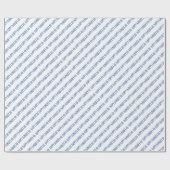 Simple Blue and White Happy Hanukkah Script Cadeaupapier (Vlak)