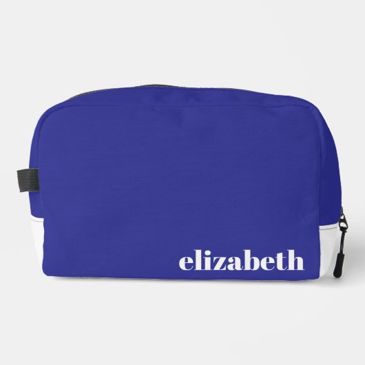 Simple Blue and White with Name Toilettasje (Voorkant)