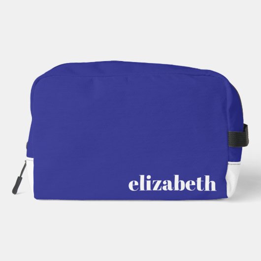 Simple Blue and White with Name Toilettasje (Achterkant)