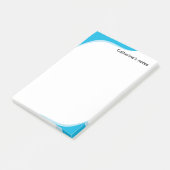 Simple blue & black waves customizable post-it® notes (Schuin)