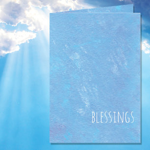 Simple Blue Blessings Modern Kaart