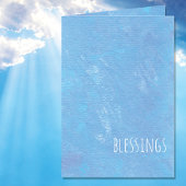 Simple Blue Blessings Modern Kaart