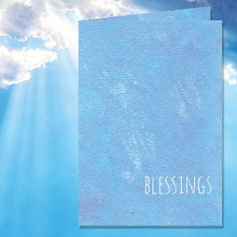 Simple Blue Blessings Modern Kaart