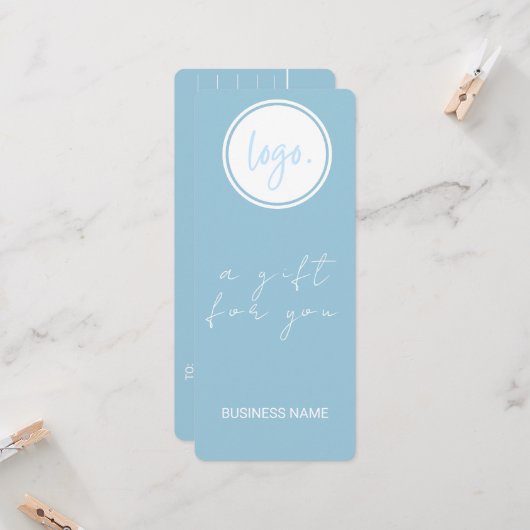 SIMPLE BLUE BUSINESS LOGO COMPANY CADEAUBON (Voorkant / Achterkant in situ)
