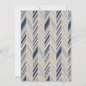 Simple Blue Chevron Birthday Kaart (Achterkant)