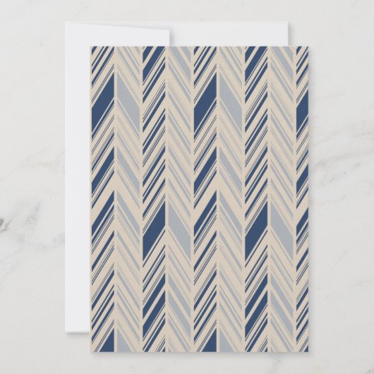 Simple Blue Chevron Birthday Kaart (Achterkant)