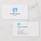 Simple Blue Dentist Visitekaartje (Voorkant / Achterkant)