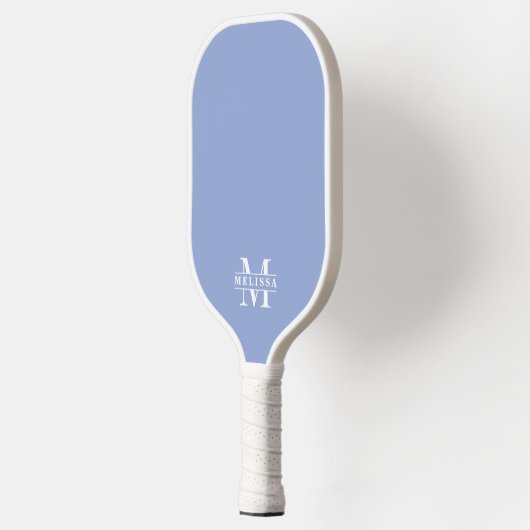 Simple Blue Elegant Monogram Pickleball Paddle (Links)
