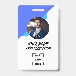 Simple Blue Employee ID Badge