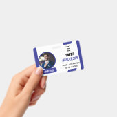 Simple Blue Employee ID Badge (Handheld)