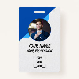 Simple Blue Employee ID Badge