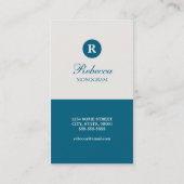 Simple Blue- en Cream-Visitekaartjes Visitekaartje (Achterkant)