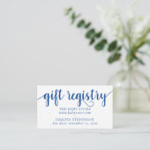 Simple Blue Gift Registry | Cerulean Any Event Informatiekaartje (Staand voorkant)