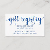 Simple Blue Gift Registry | Cerulean Any Event Informatiekaartje (Voorkant)