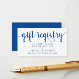 Simple Blue Gift Registry | Cerulean Any Event Informatiekaartje